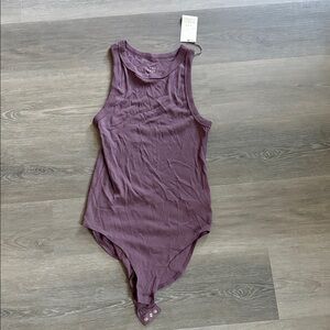 Women's Purple Sleeveless Bodysuit